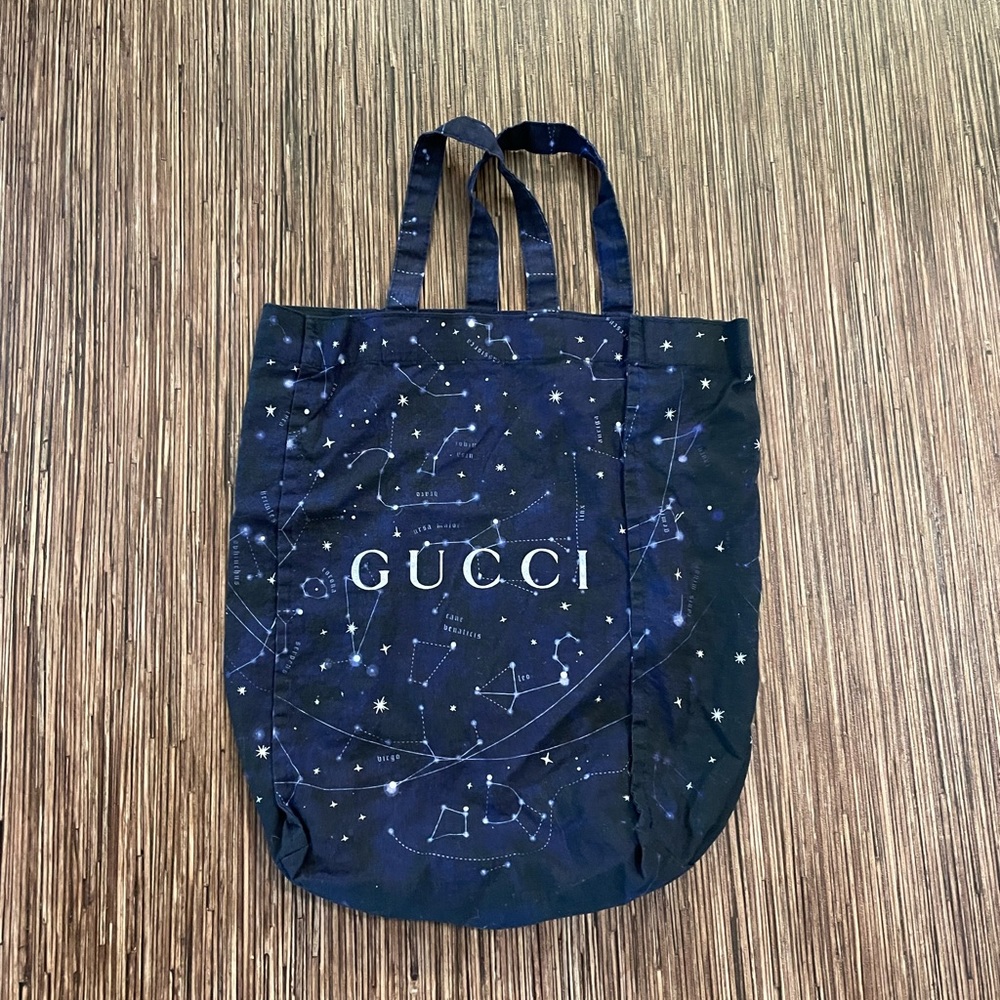 Gucci Special Edition Navy Constellation Astrology Tote Bag